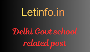 delhi govt school related post